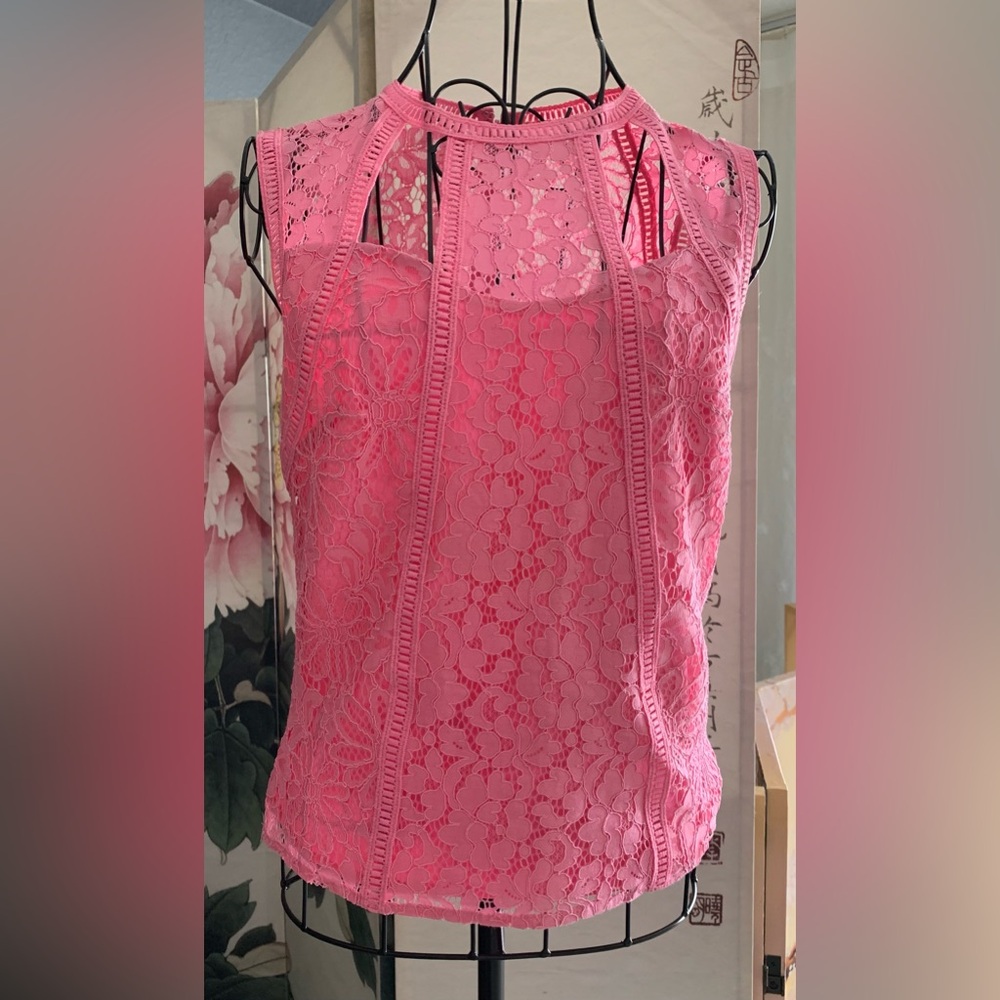 Bebe pink crochet top